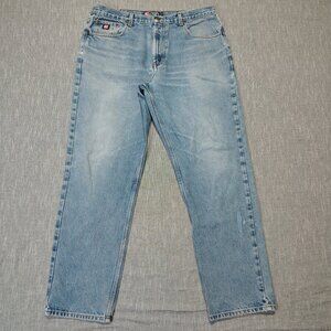 VINTAGE Chaps Ralph Lauren‎ Jeans Mens Size 38x32 Light Wash Distressed Denim